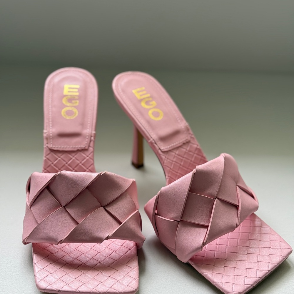 EGO Pink Braided Heels